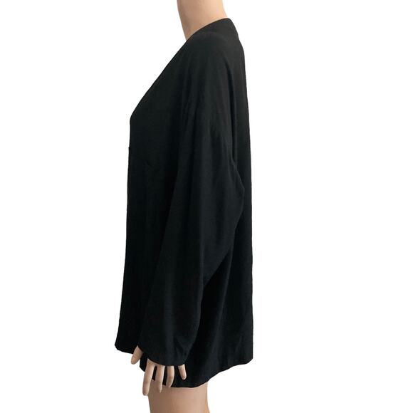 Ann Tjian for Kenar Shirt Womens Large Button Front Black - Picture 8 of 9